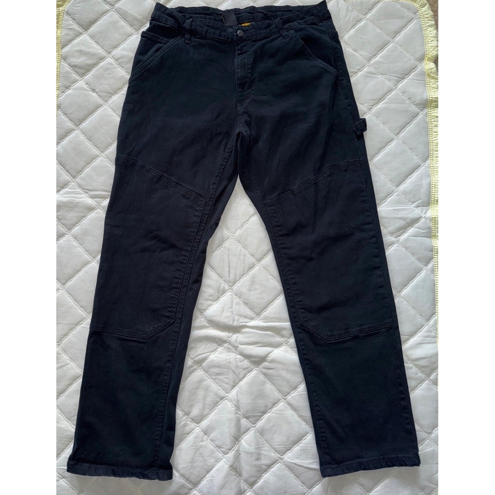 Caterpillar Men's Double Knee Pants Black CAT WorkWear Chore Size 36